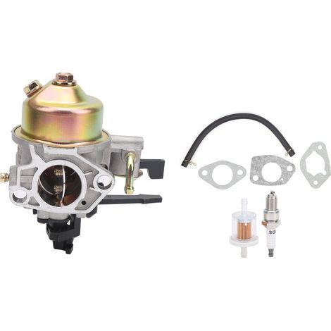 Kit de pièces détachées pour tondeuses à gazon comprenant carburateur, bougie d'allumage et filtre à huile, compatible avec les modèles GX340, GX390, WT40XK1 et WT40XK2. (1/5)