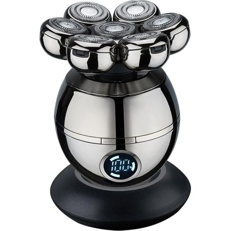 Rasoir Multifonction Intelligent 7D Kit Homme : Couteau Rotatif à 7 Lames, Rechargeable USB, Toilette Faciale et Massage Ventouse, Kit 5-in-1 All-in-One Sets (1/5)