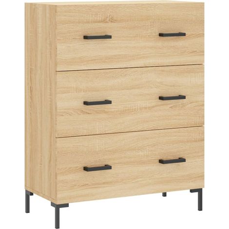 Credenza cassettiera mobile contenitore organizer cucina soggiorno salotto sonoma 695 x 34 x 90 cm legno ingegnerizzato marrone 020031669