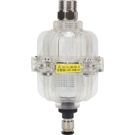AD400 Transparenter Luftkompressorfilter, 1/2-Zoll-Wasser- und Ölabscheider, 0,3 bis 1,2 MPa automatisches Ablassventil (1/5)