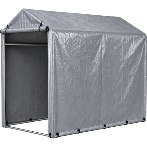 Abri vélo imperméable 100 x 187 x 160 cm avec cadre en acier galvanisé et protection UV (1/5)