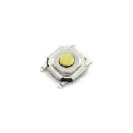 Switch 4 broches carre bouton jaune x 10