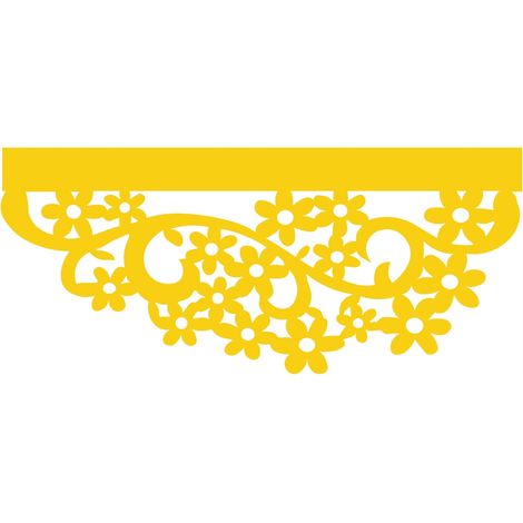 Küchenvorhang D36, durchbrochenes Design, 60 x 30 cm, Gänseblümchen