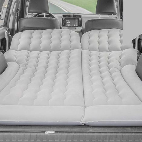 Aufblasbare Automatratze, Faltbett mit Luftpumpe und Kissen, tragbar mit beflockter Oberfläche, multifunktional für Reisen, Camping und Outdoor-Aktivitäten (1/5)