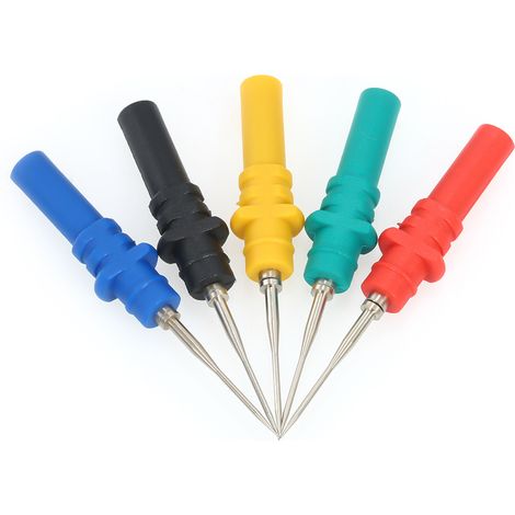 Jeu de broches de sonde d'oscilloscope, Version améliorée HT307, accessoires de Test automobile, sondes à broche arrière, aiguille portative, 5 pièces (1/5)
