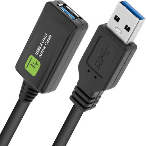 Cavo USB Techly ICUR3050G USB 3.2 Gen 1 (3.1 Gen 1) 5 m USB A Nero (1/5)