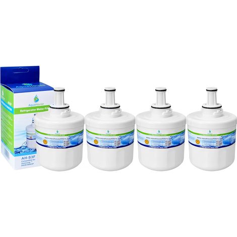 4x AH-S3F filtre à eau compatible pour Samsung réfrigérateur DA29-00003F, HAFIN1/EXP, DA97-06317A-B, Aqua-Pure Plus, DA29-00003A, DA29-00003B (1/2)