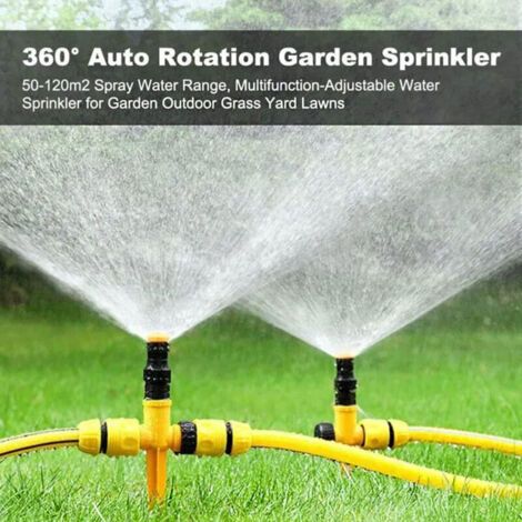Set mit 3 360-Grad-Gartensprengern, rotierenden Sprengern, automatischer Bewässerung, verstellbarem Bewässerungssprüher für