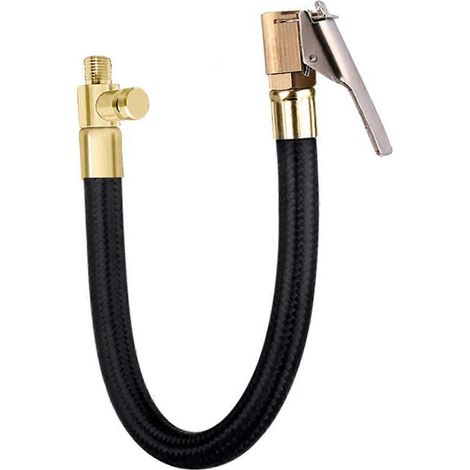 Rallonge de gonfleur de pneu de voiture, moto ou vélo, avec clip de fixation - 60 cm (1/5)