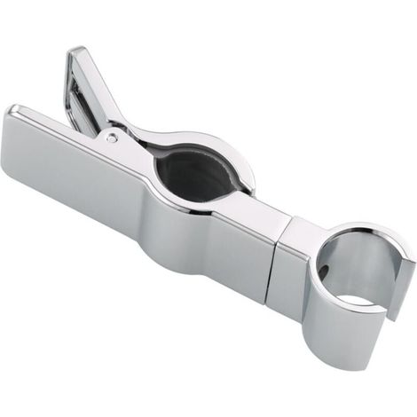 Supporto universale per soffione doccia, diametro regolabile 18-25 mm, supporto girevole a 45°, supporto per soffione doccia per bagno (argento) (1/4)