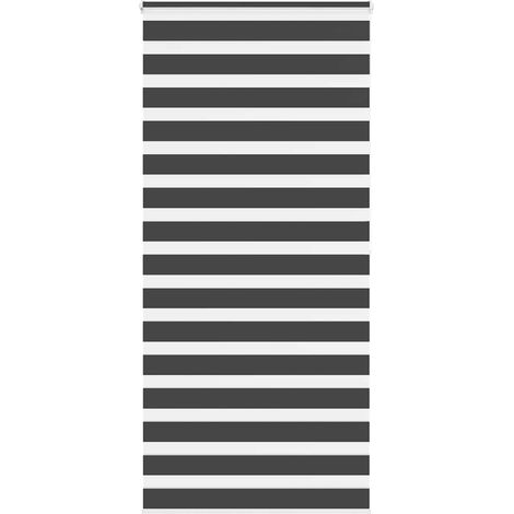 Doppelrollo Schwarz 115x200 cm Stoffbreite 110,9 cm Polyester