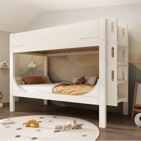 Bett Etagenbett trennbar 90x200 Holz Weiß OKMYHOME (1/5)
