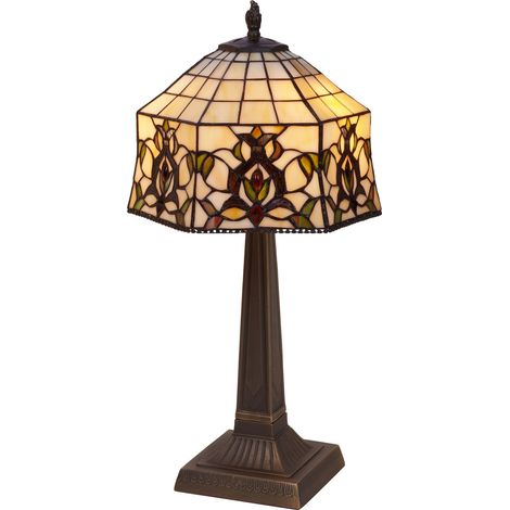 Quadratische Tischlampe mit Lampenschirm der Hexa-Serie mit 30 cm Durchmesser