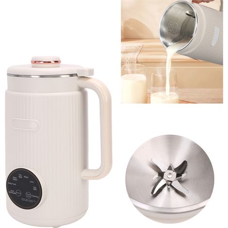 Machine à lait végétal automatique Laiteuse 1.2L modèle Blanche capacité 1200ml ABS 40oz avec programme pré-délai et auto-nettoyage