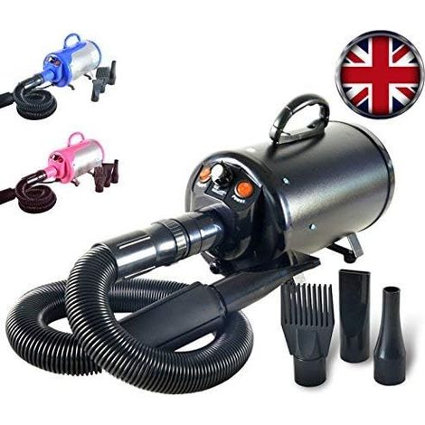 2800W Stepless Speed Dog Cat Pet Grooming Hair Dryer Hairdryer Blaster Blower (Black) (1/5)