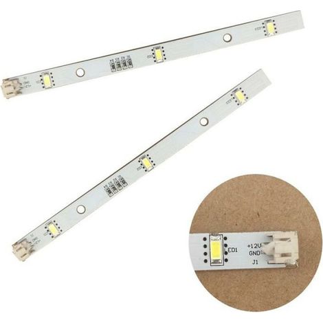 Bande Lumineuse Led - 12 V Cc - 16 Cm - Blanc Lumiere Du Jour 6000 K - Pour Refrigerateurs Et Congelateurs - 2 Unites (1/4)