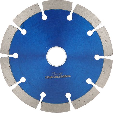Lame de scie circulaire diamantée pour meuleuse d'angle, disque de coupe pour marbre et béton, 125 mm (1/5)