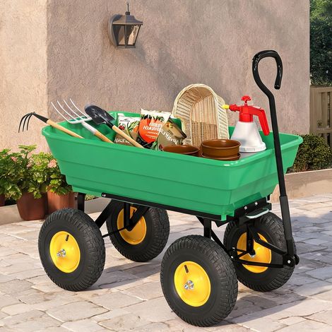 Chariot de jardin verde Scuro en acciaio PP 109 x 52 x 94 cm (1/5)