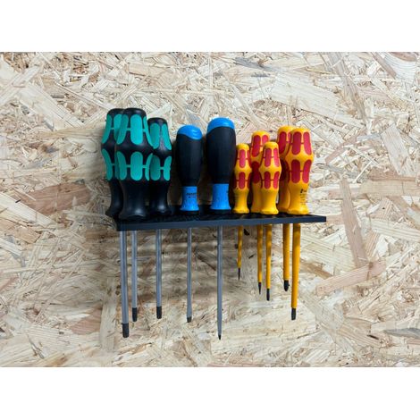 Tournevis, support mural, tournevis, mur d'outils, montage mural, vis incluses (1/4)
