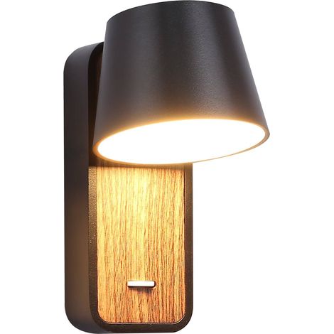 Aplique LED Para Dormitorio De Madera Rotatorio "KOPPEN" 6W