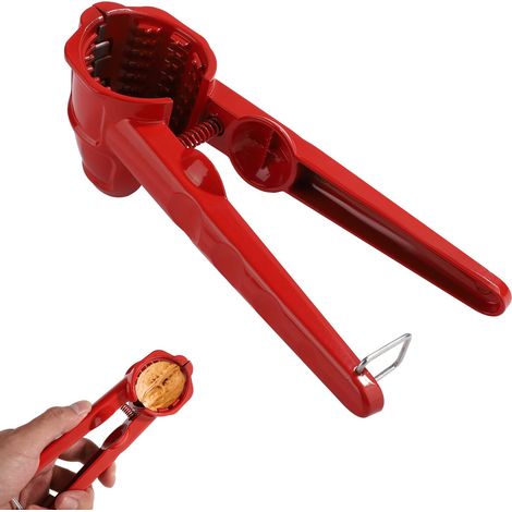 Casse Noix Multifonctionnel. Pince à Noix Portable Ouvre Noix Casse Coquille Noix pour Toutes Sortes de Noix(Rouge) (1/5)