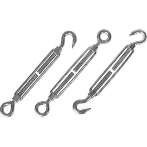 Edelstahl Drahtseil Spannschloss V4A Seilspanner Haken Öse Spanner Wantenspanner (1/4)