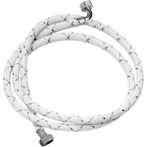 Tubo di carico con treccia in nylon bianco e dadi 100 cm