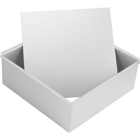 Quadratische Backform aus eloxiertem Aluminium für Kuchen, Mousse, Brot und mehr mit herausnehmbarem Boden (1/5)
