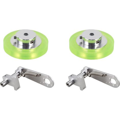 2 Ensemble Roue de Mesure de Roue D'Encodeur Industriel en PolyuréThane Aluminium de 200 mm avec Support de D'Encodeur en Aluminium de Type 20 mm (1/5)