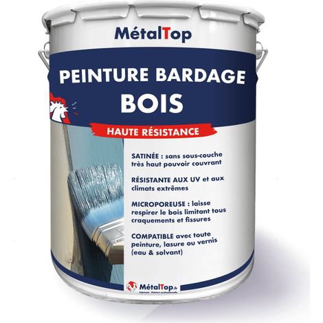 Peinture Bardage Bois - Marron - RAL 8015 - 5 L - Métaltop (1/5)