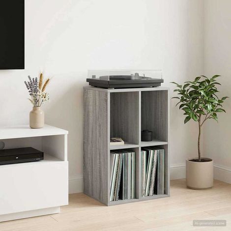 vidaXL Mueble para discos de vinilo Sonoma gris 44,5 x 36,5 x 74,5 cm (1/5)