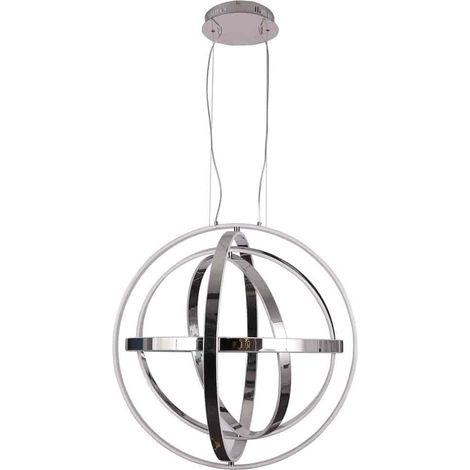 Lampada a sospensione Copernicus cromata a LED da 180W (1/2)