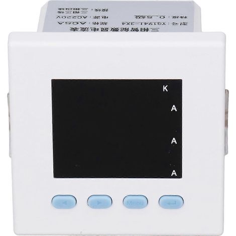 Compteur d'électricité numérique triphasé avec boîtier intelligent en ABS ignifugé et ampèremètre pour la distribution d'énergie A