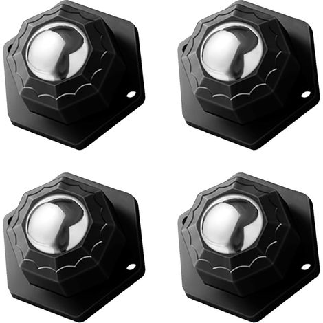 Lot de 4 roulettes, adhésives, pivotantes 360°, ABS, acier, meubles (1/5)