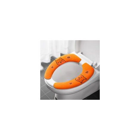 2 Sets (4 Stück) warme, rutschfeste, waschbare und wiederverwendbare Toilettensitzkissen mit Kleberückseite – Boiper Akita Hund [Erweiterte Version]: – Crezuo