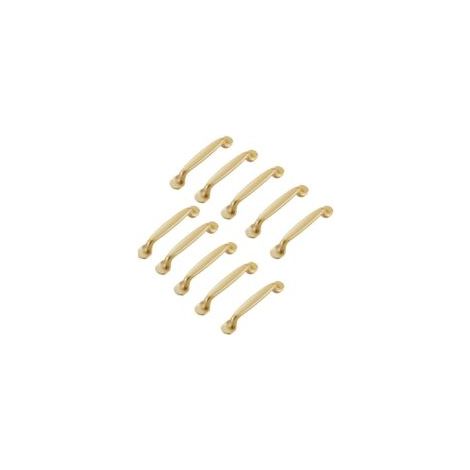 Set mit 10 goldenen Möbelgriffen, goldenen Küchenschrankgriffen, goldenen Möbelgriffen, 128 mm Lochabstand- Crezuo (1/4)