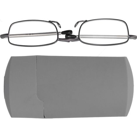 Lunettes de lecture anti-lumière bleue pliables pour seniors, mode +250 degrés, gris carré (1/5)