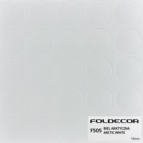 Tappi autoadesivi da 14 mm, bianco artico (foglio da 25 pezzi) (1/5)
