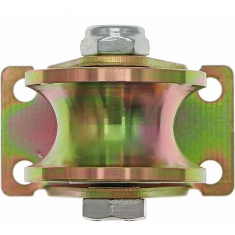 2 Pcs Roulette portail coulissant 50mm, roulettes en acier avec rainure en U, roues à rainure en U pour voie inversée, machine industrielle, porte roulante, capacité de charge 300kg par roue (1/3)