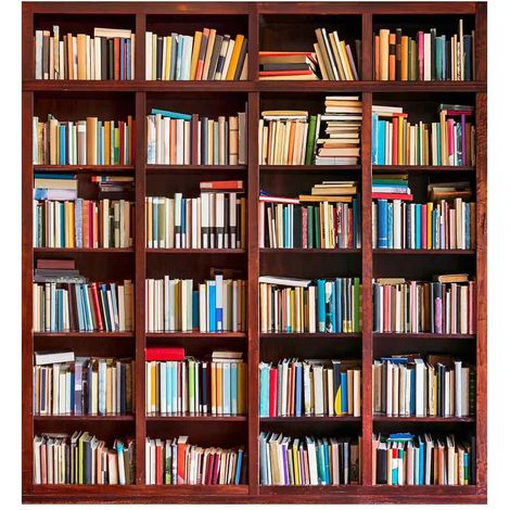Dekorativer 3D-Wandaufkleber mit Treppen-/Bibliotheksmotiv, 100 x 18 cm, aus selbstklebendem PVC, zum Selbstkleben. (1/5)