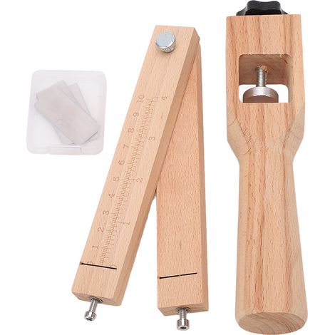 Coupe-lanières en cuir réglable, outil de coupe manuel en bois de pin et acier inoxydable avec polisseuse pour le bricolage (1/5)