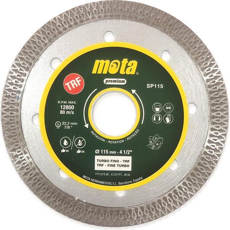 Dünne Turbo-Diamantklinge, TRF, Ø115 mm, 4-1/2 Zoll Mota Tools 39297 (1/2)