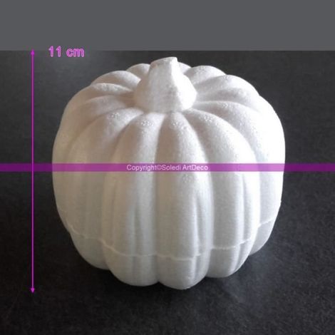 Citrouille décorative en polystyrène 11 cm personnalisable Halloween/Automne (1/2)
