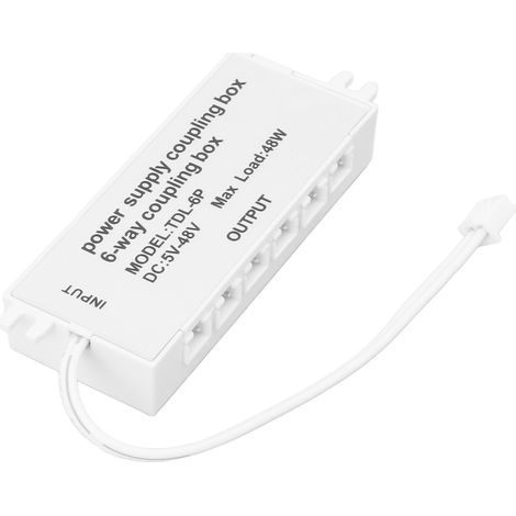 Boîtier de raccordement 6 voies XH2.5 Port 48W 5‑48V Plug and Play pour éclairage LED (1/5)