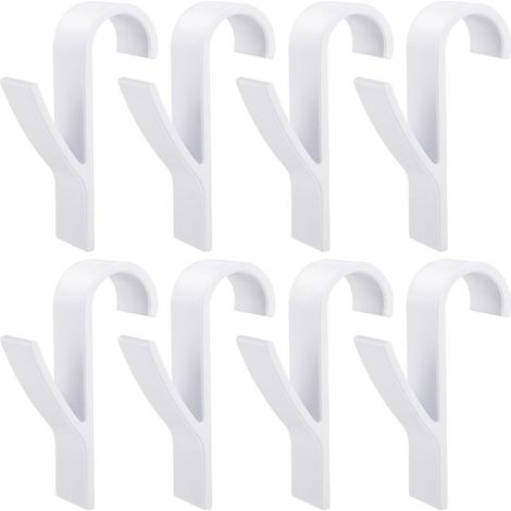 8 pièces Crochet Radiateur, Crochet radiateur sèche serviette, Crochet pour Radiateurs plastique Blanc, Patères Radiateur de Salle de Bain (1/5)