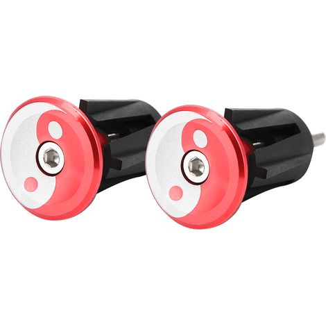 1 paire d'embouts de guidon en alliage d'aluminium pour vélo (rouge) (1/5)