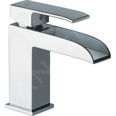 Paffoni Level série LES061CR mitigeur monocommande de lavabo avec système cascade Chromé - Laiton (1/4)