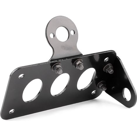 Support de plaque d'immatriculation arrière de moto en fer, accessoire de modification pour feu arrière latéral (1/5)