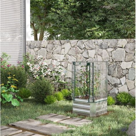 mobili giardino set 3 in 1 con grigliato PVC OKMYHOME (1/5)