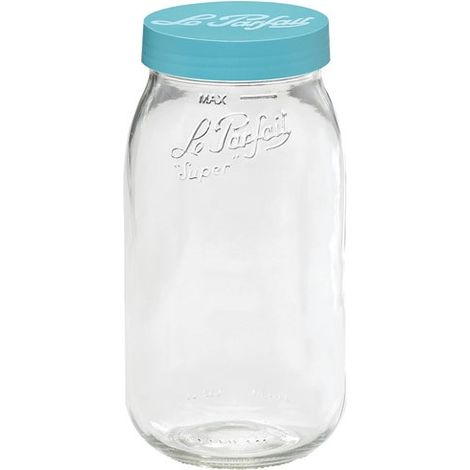 Glas 2 l Blau - Farbglas - Le Parfait